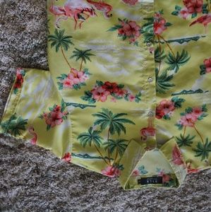 Mens printed button up